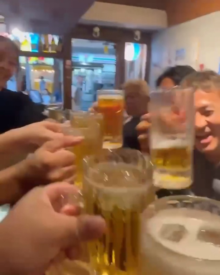 お客様との乾杯