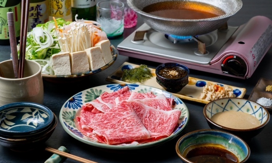 あぐー豚と特選石垣牛しゃぶしゃぶコース